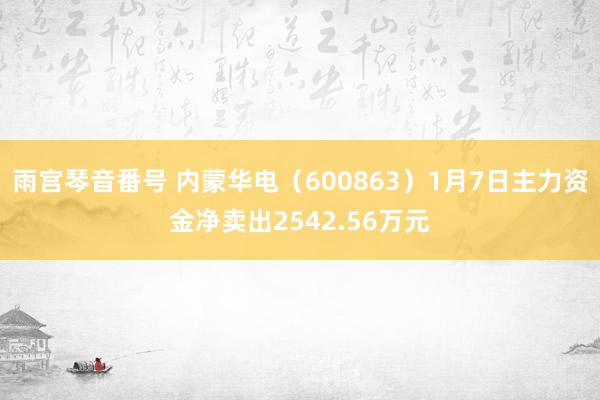 雨宫琴音番号 内蒙华电（600863）1月7日主力资金净卖出2542.56万元